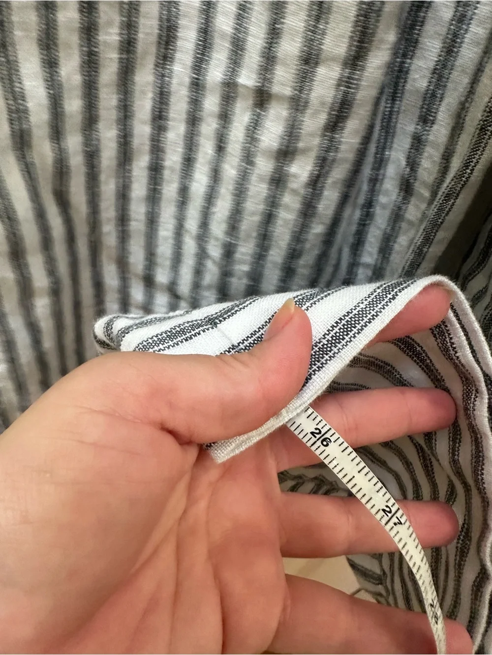 Reformation Fernando Linen Wide-Leg Trouser Pants white blue stripe s small